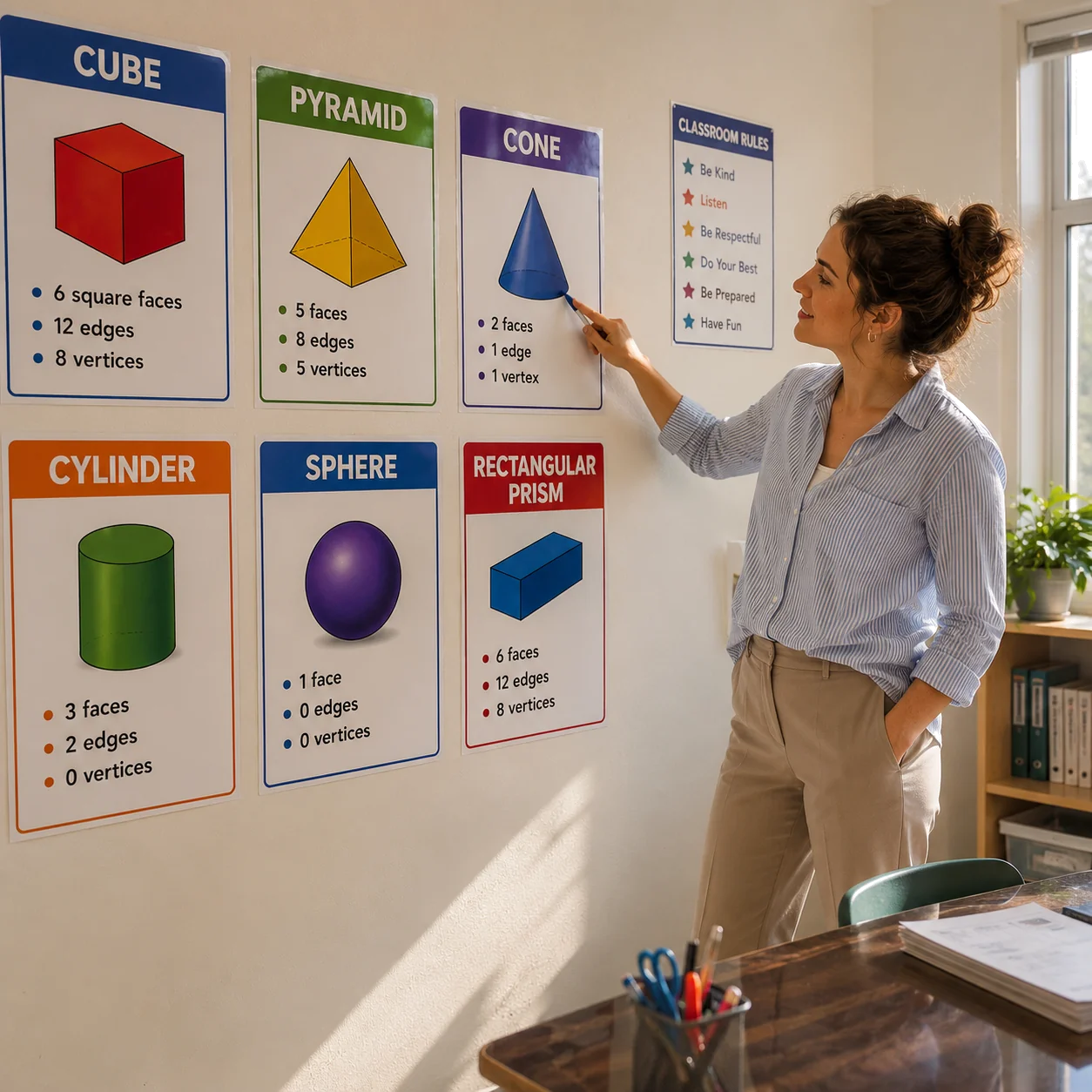 Teacher using 3D Shapes activities in the classroom 2