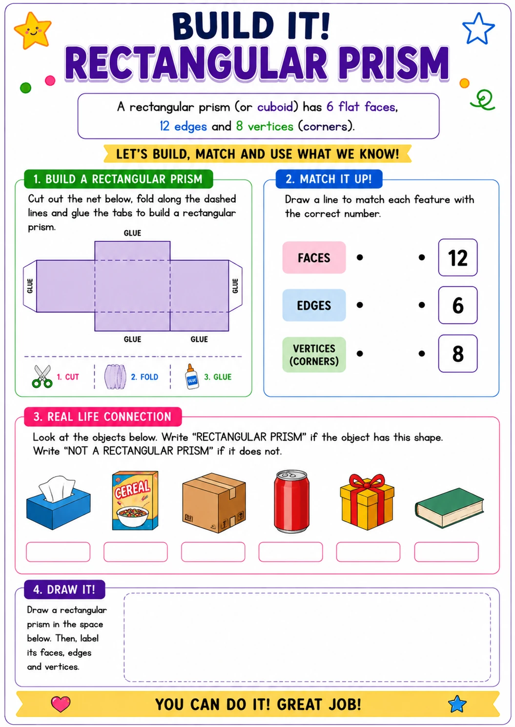 3D Shapes printable activities 10