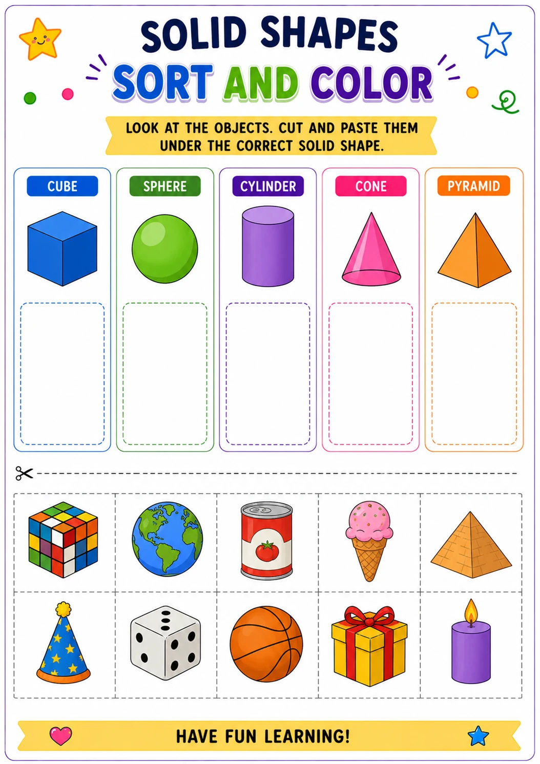 3D Shapes printable activities 11