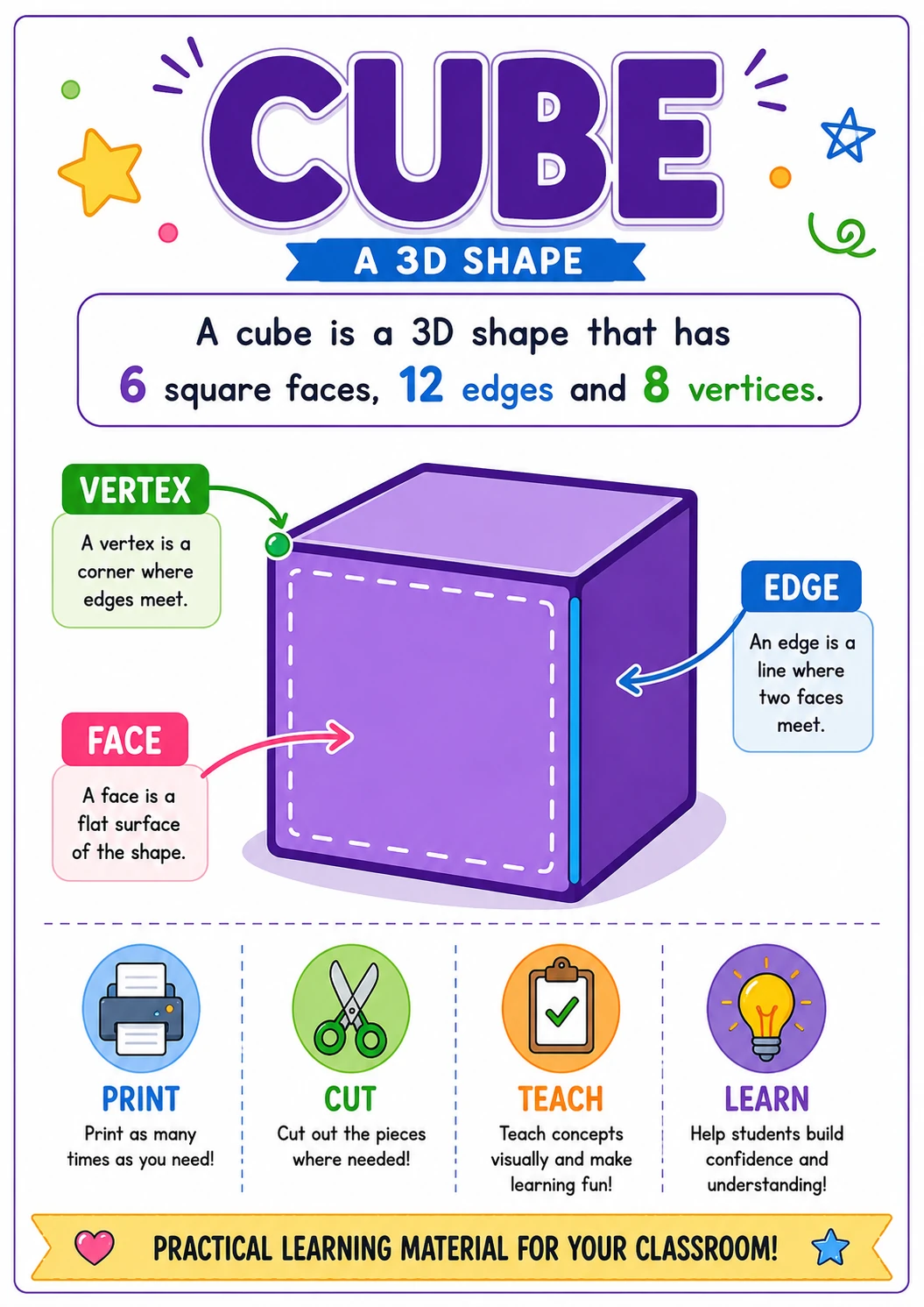 3D Shapes printable activities 1