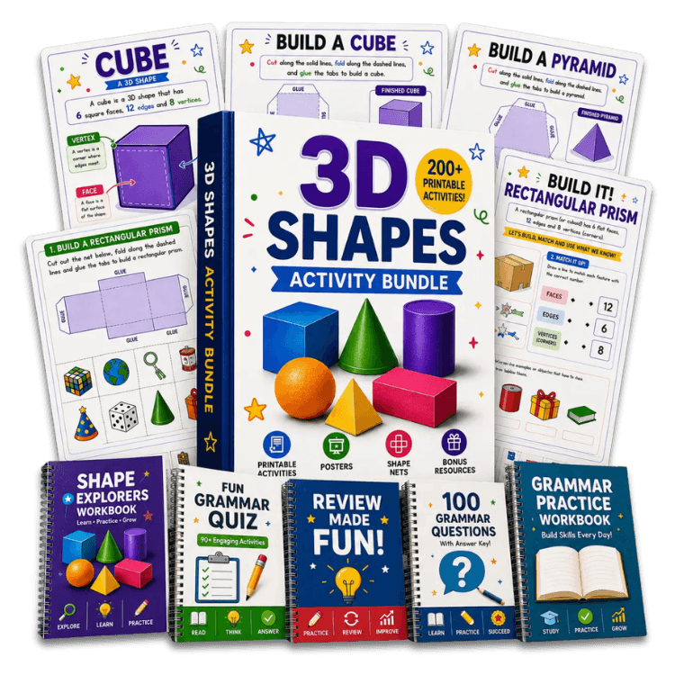 3D Shapes Activity Bundle mockup