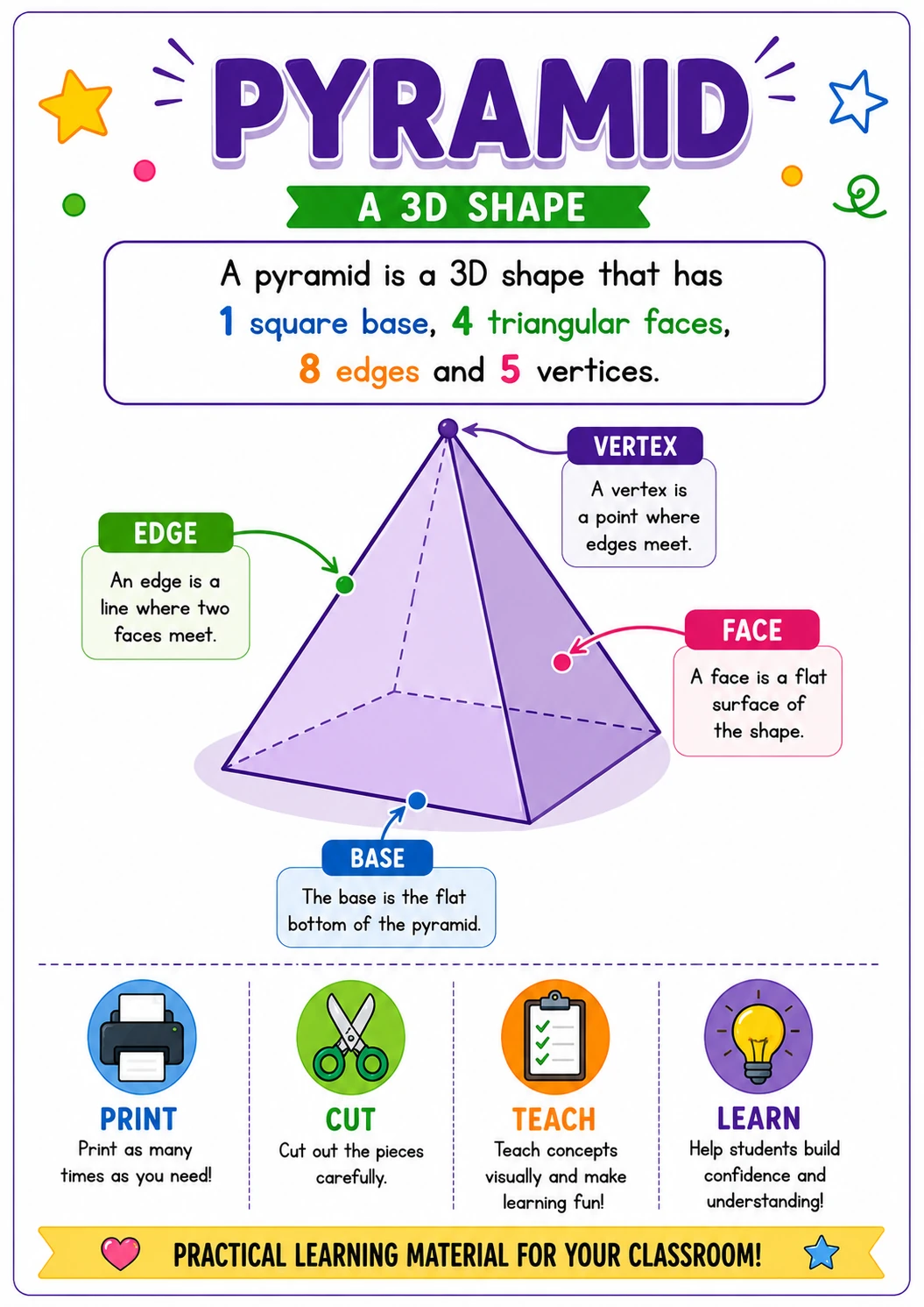 3D Shapes printable activities 4